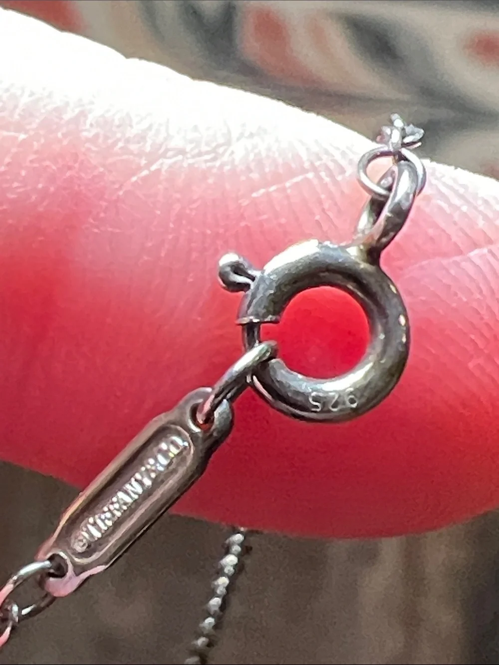 VTG Tiffany & Co. Sterling Silver Monogram Name Initial E Disc Pendant Necklace